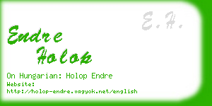 endre holop business card